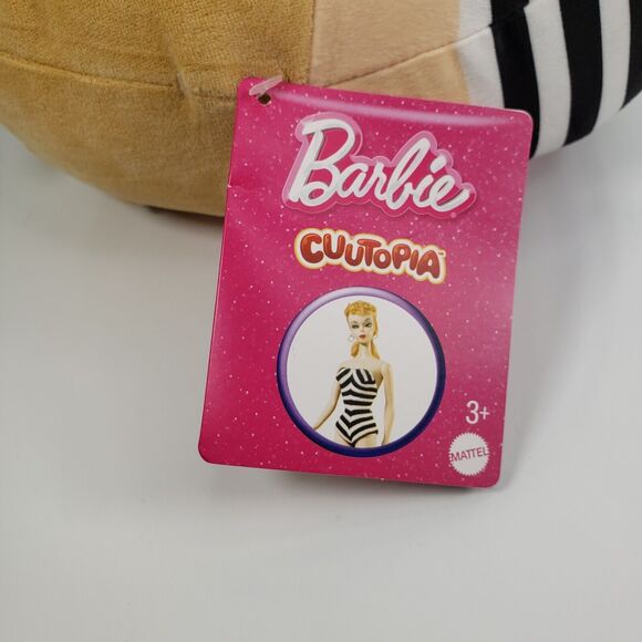 Barbie Cuutopia Felt Sunglasses Chevron Swimsuit 10 in. Squish Plush Toy Mattel - Picture 16 of 16